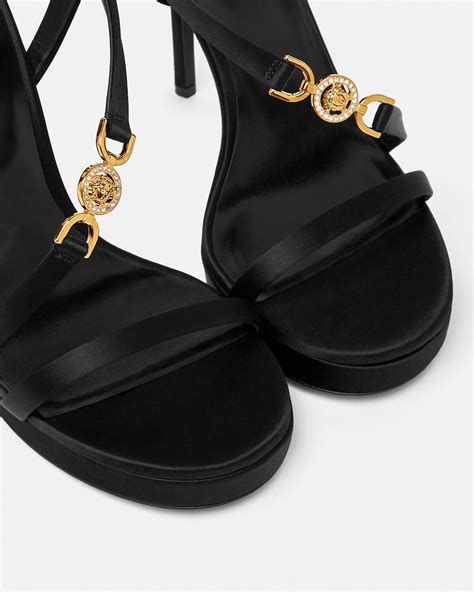 versace satin sandals 115mm.